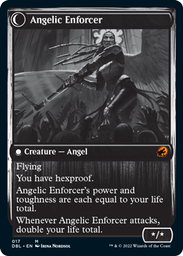 Enduring Angel // Angelic Enforcer (DBL-017) - Innistrad: Double Feature: (Double Faced Transform) Foil
