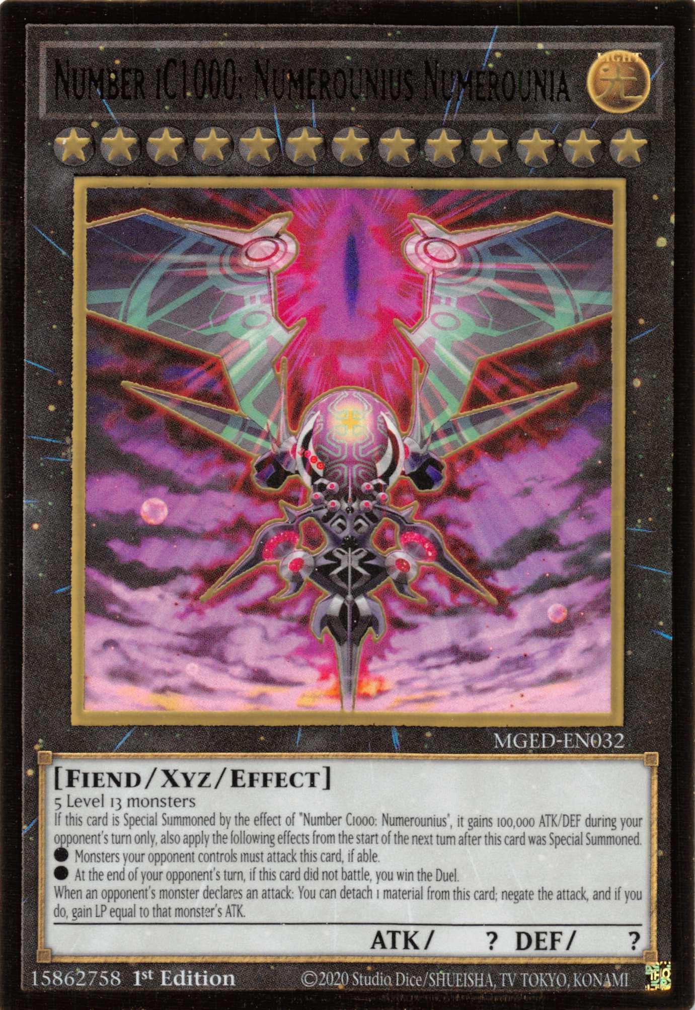 Number iC1000: Numerounius Numerounia [MGED-EN032] Gold Rare - Josh's Cards
