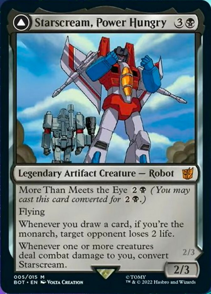 Starscream, Power Hungry // Starscream, Seeker Leader (BOT-005) - Transformers: (convertdfc) Foil