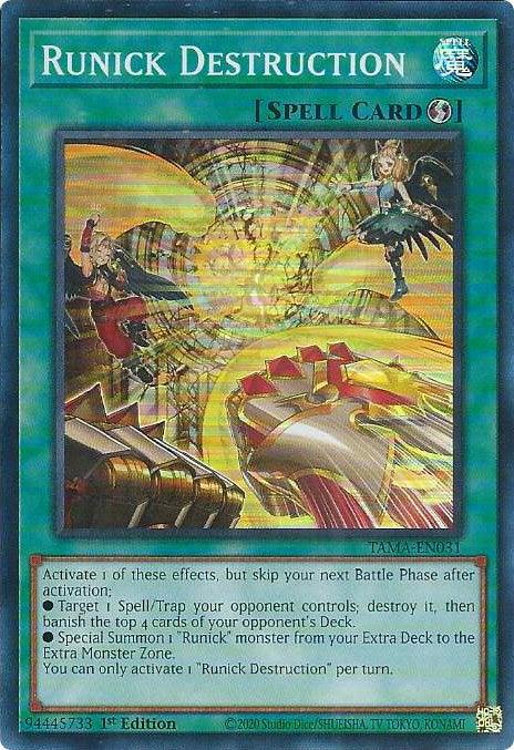 Runick Destruction [TAMA-EN031] Super Rare - Josh's Cards
