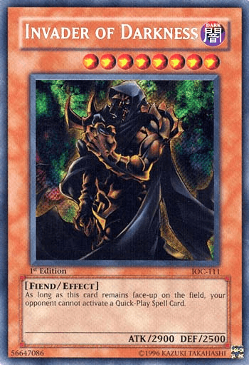 Invader of Darkness [IOC-111] Secret Rare - Josh's Cards