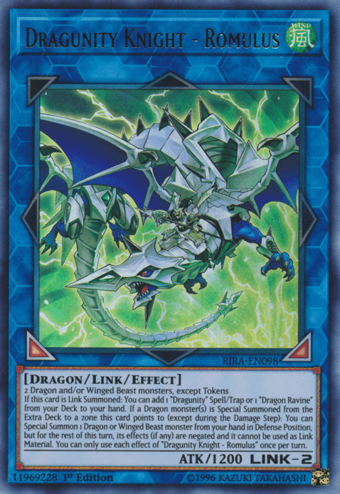 Dragunity Knight - Romulus [RIRA-EN098] Ultra Rare - Josh's Cards