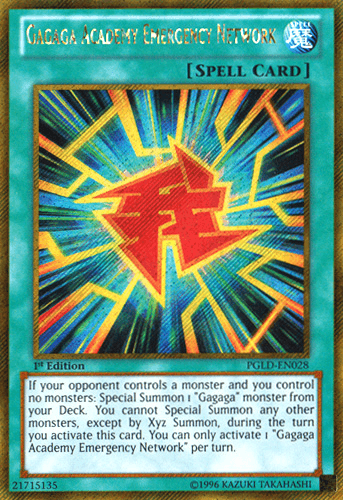 Gagaga Academy Emergency Network [PGLD-EN028] Gold Secret Rare - Josh's Cards