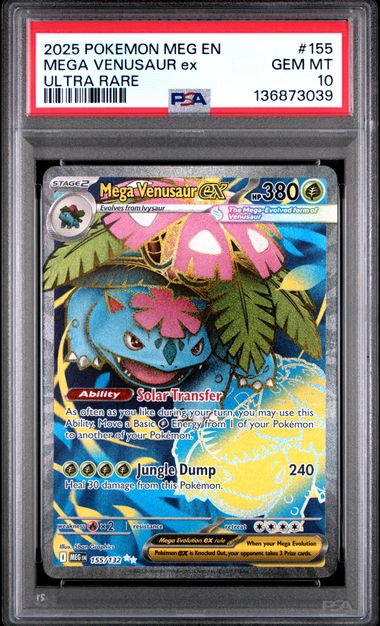 Mega Venusaur ex Mega Evolution ME01 155/132 PSA 10