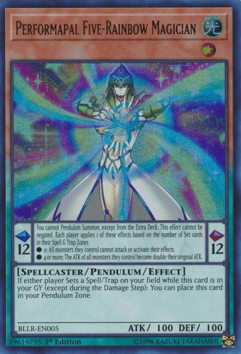 Performapal Five-Rainbow Magician [BLLR-EN005] Ultra Rare - Josh's Cards