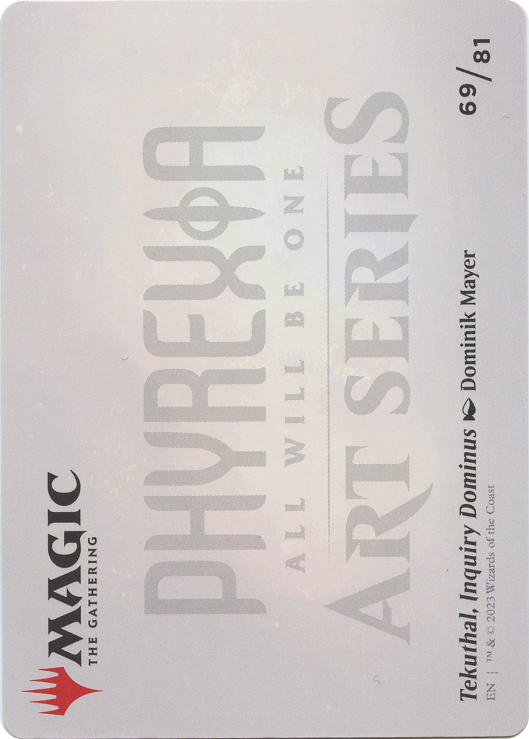 Tekuthal, Inquiry Dominus // Tekuthal, Inquiry Dominus (AONE-069) - Phyrexia: All Will Be One Art Series (Borderless) Foil
