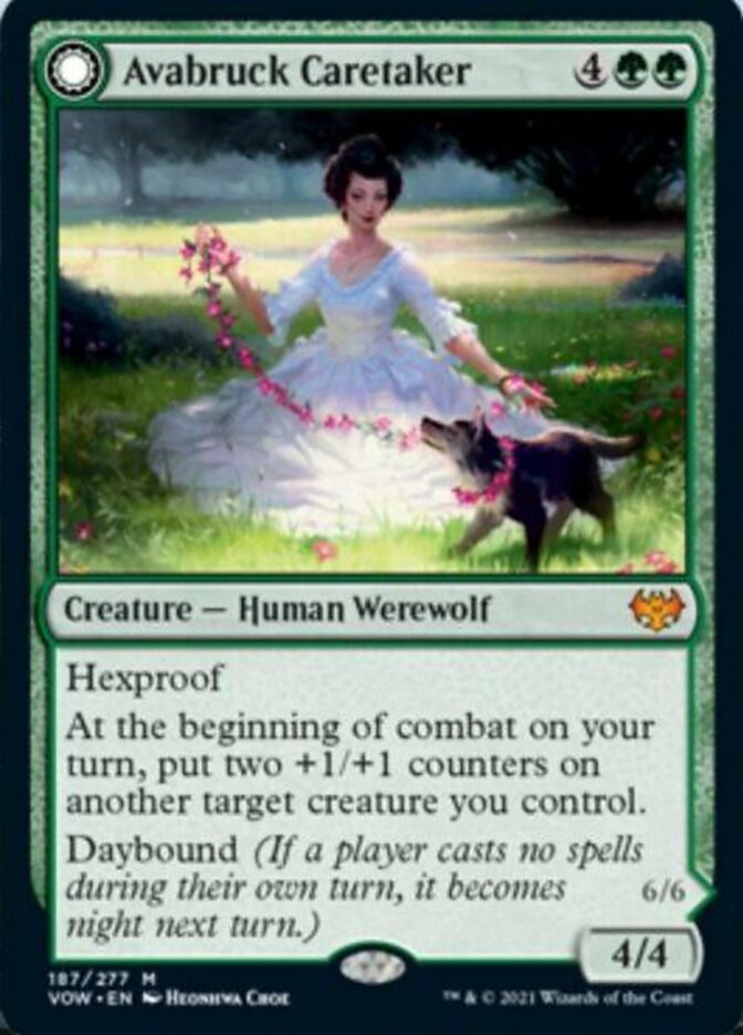 Avabruck Caretaker // Hollowhenge Huntmaster (VOW-187) - Innistrad: Crimson Vow: (Double Faced Transform) Foil