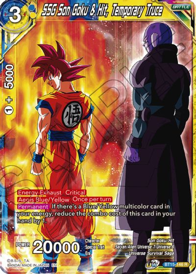 SSG Son Goku & Hit, Temporary Truce (BT15-146) [Saiyan Showdown] Parallel Foil