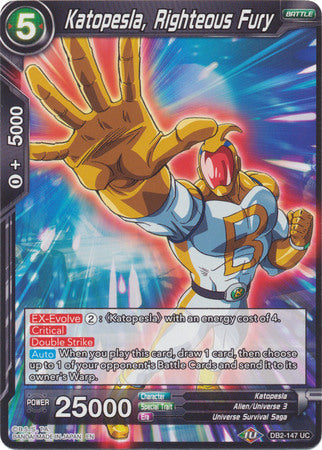 Katopesla, Righteous Fury (DB2-147) [Divine Multiverse] Parallel Foil