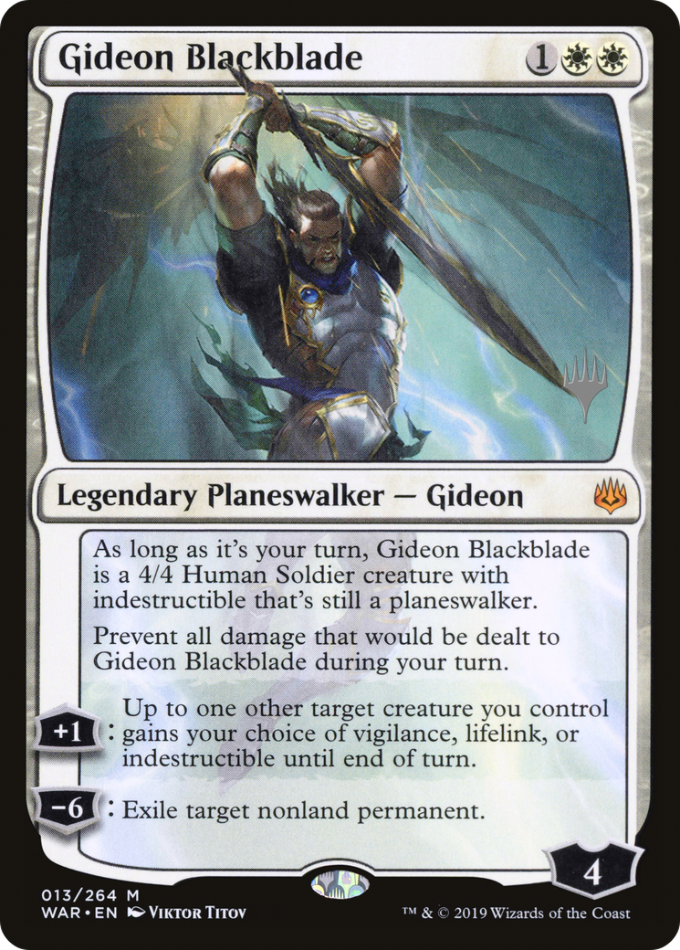 Gideon Blackblade (PPELD-13P) - War of the Spark Promos