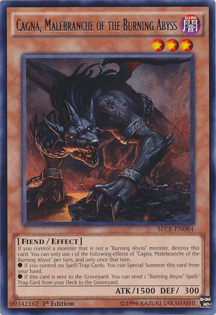 Cagna, Malebranche of the Burning Abyss [SECE-EN084] Rare - Josh's Cards