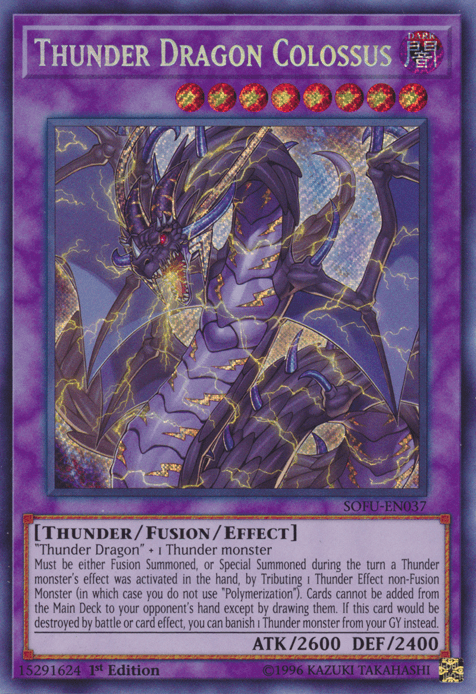 Thunder Dragon Colossus [SOFU-EN037] Secret Rare - Josh's Cards