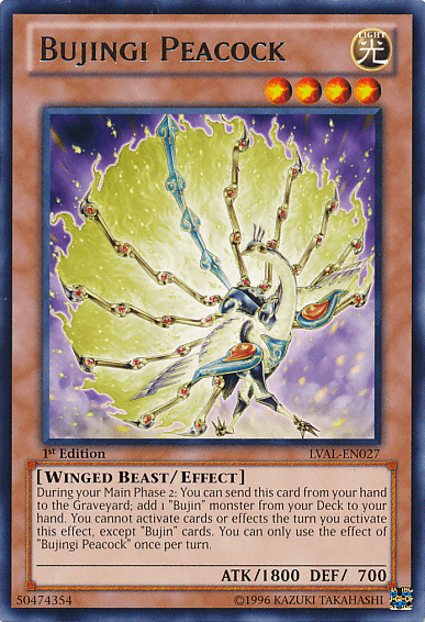 Bujingi Peacock [LVAL-EN027] Rare - Josh's Cards