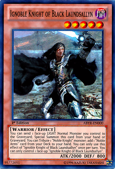 Ignoble Knight of Black Laundsallyn [ABYR-EN000] Super Rare - Josh's Cards
