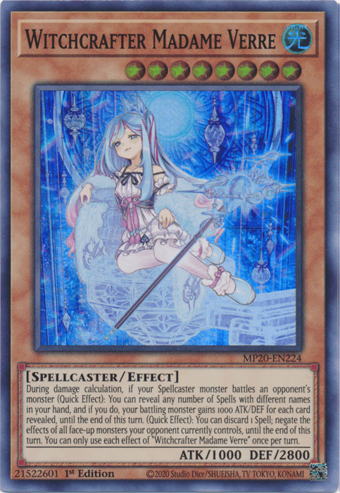 Witchcrafter Madame Verre [MP20-EN224] Super Rare - Josh's Cards