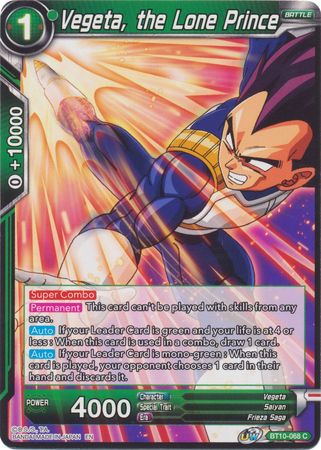 Vegeta, the Lone Prince (BT10-068) [Rise of the Unison Warrior 2nd Edition] Parallel Foil
