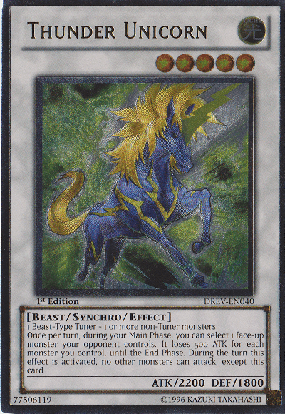 Thunder Unicorn [DREV-EN040] Ultimate Rare - Josh's Cards