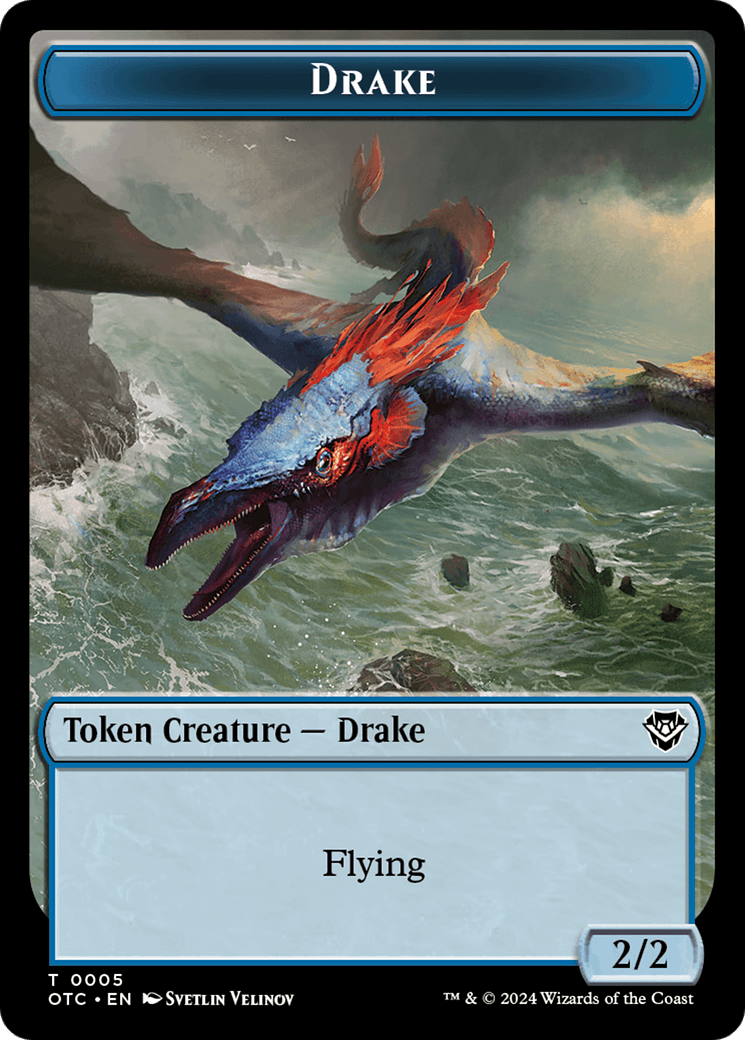 Drake // Soldier (0026) Double-Sided Token [Outlaws of Thunder Junction Commander Tokens] - Josh's Cards