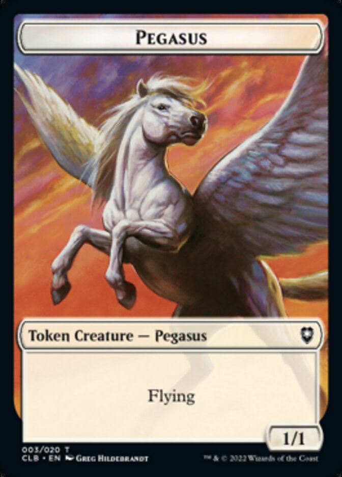 Treasure // Pegasus Double-Sided Token [Commander Legends: Battle for Baldur's Gate Tokens] Foil