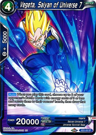 Vegeta, Saiyan of Universe 7 (XD1-02) [Assault of the Saiyans] Parallel Foil