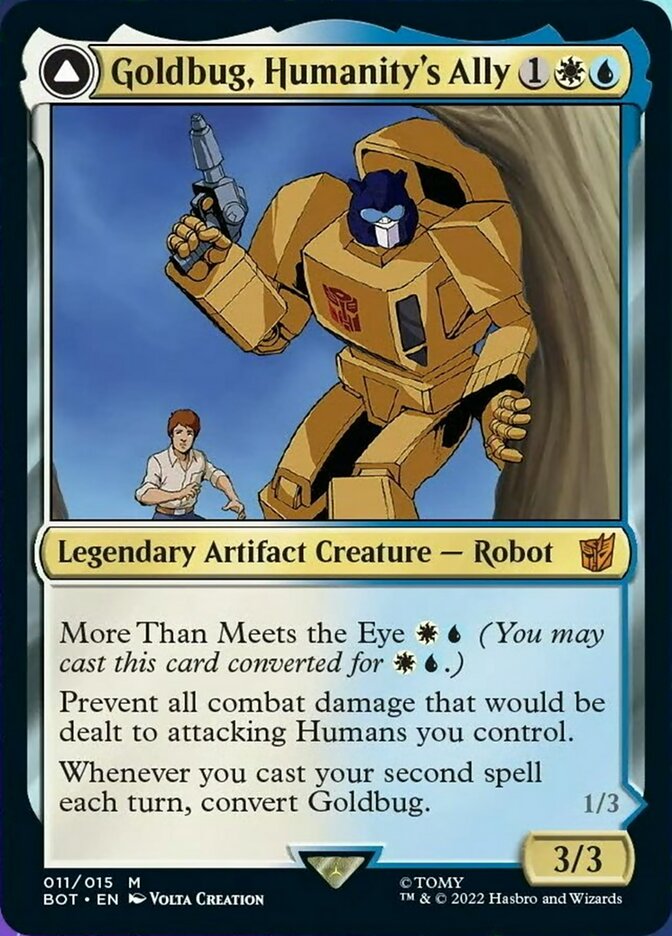 Goldbug, Humanity's Ally // Goldbug, Scrappy Scout (BOT-011) - Transformers: (convertdfc) Foil