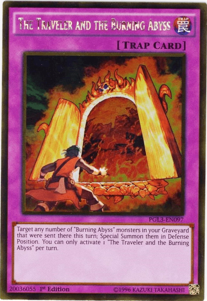 The Traveler and the Burning Abyss [PGL3-EN097] Gold Rare - Josh's Cards