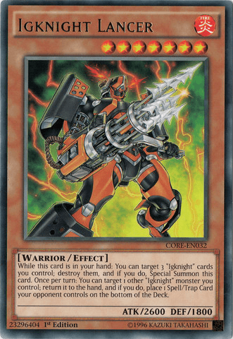 Igknight Lancer [CORE-EN032] Rare - Josh's Cards
