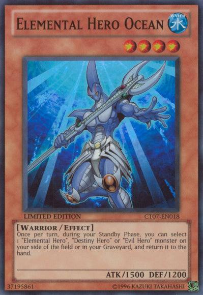 Elemental Hero Ocean [CT07-EN018] Super Rare - Josh's Cards