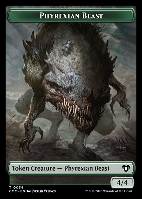 Eldrazi Scion // Phyrexian Beast Double-Sided Token [Commander Masters Tokens] Foil