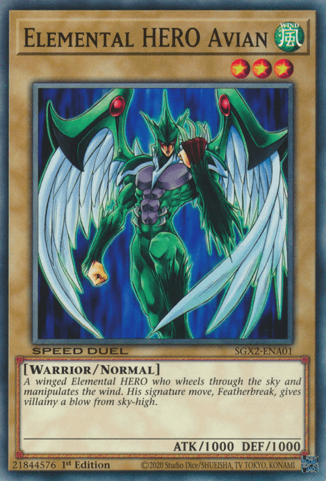 Elemental HERO Avian [SGX2-ENA01] Common - Josh's Cards
