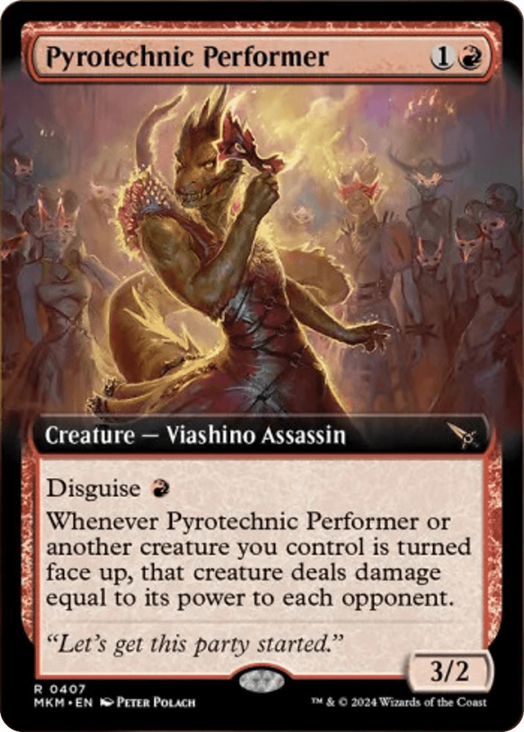 Pyrotechnic Performer (Extended Art) [Murders at Karlov Manor] - Josh's Cards