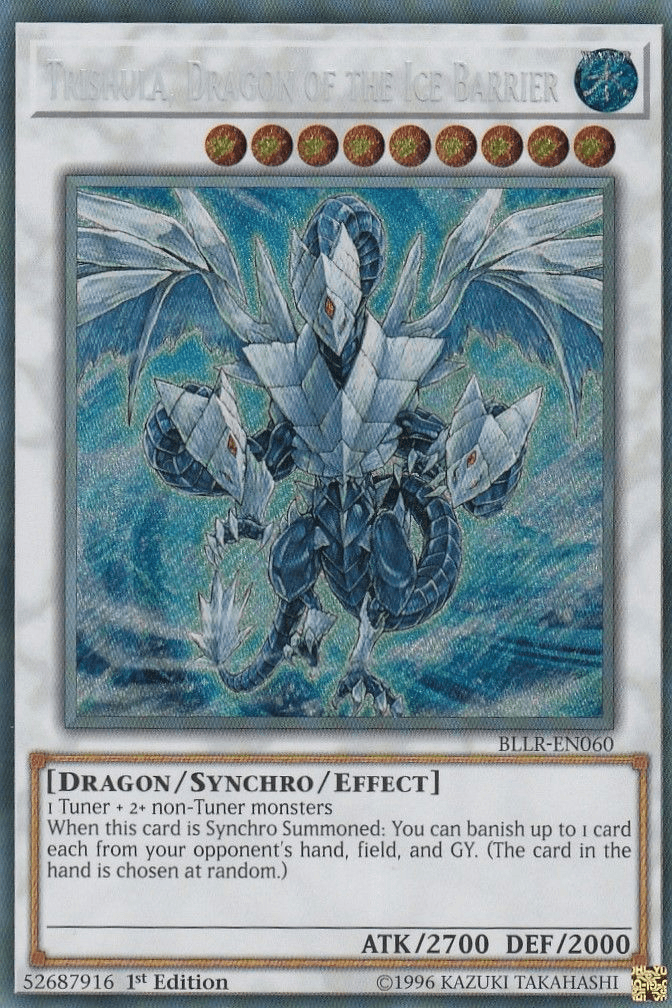 Trishula, Dragon of the Ice Barrier [BLLR-EN060] Secret Rare - Josh's Cards