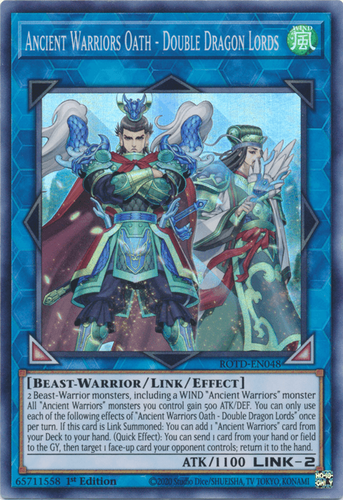 Ancient Warriors Oath - Double Dragon Lords [ROTD-EN048] Super Rare - Josh's Cards