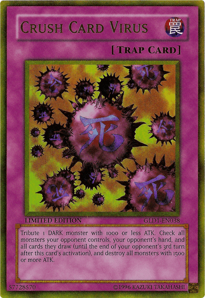 Crush Card Virus [GLD1-EN038] Gold Rare - Josh's Cards