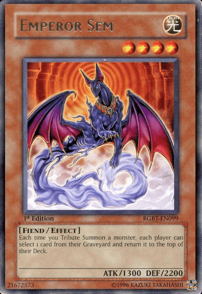 Emperor Sem [RGBT-EN099] Rare - Josh's Cards