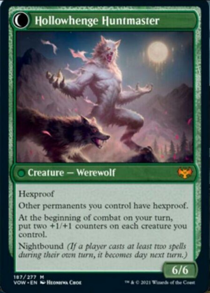 Avabruck Caretaker // Hollowhenge Huntmaster (VOW-187) - Innistrad: Crimson Vow: (Double Faced Transform) Foil