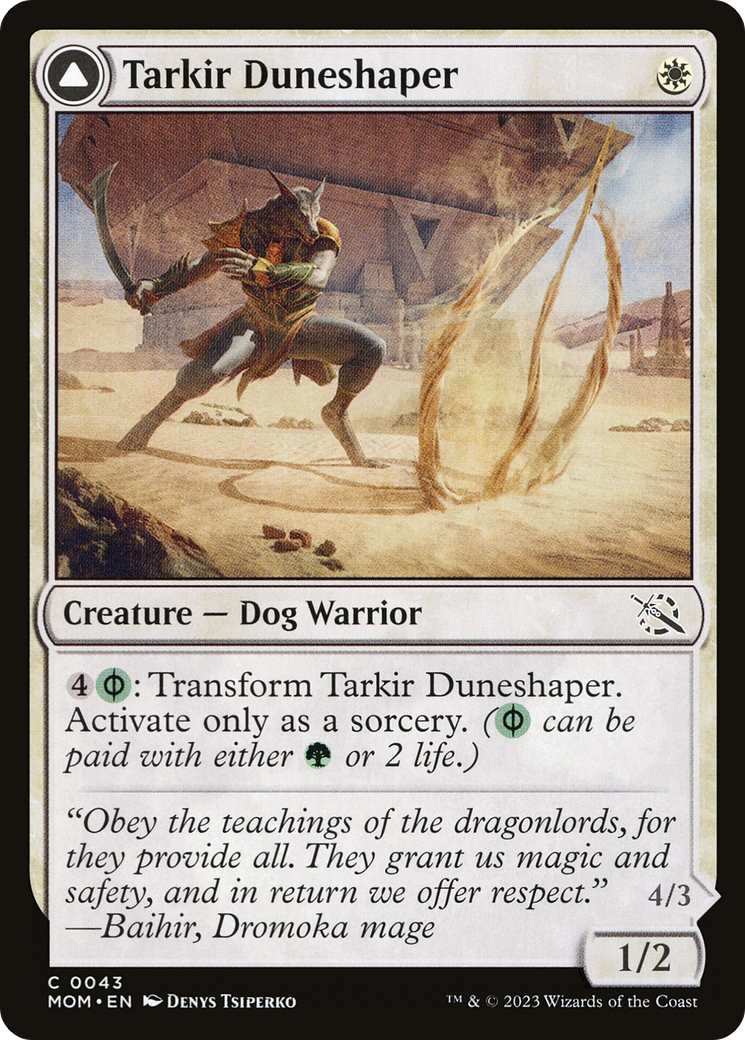 Tarkir Duneshaper // Burnished Dunestomper (MOM-043) - March of the Machine Foil