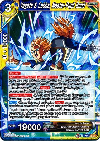 Vegeta & Cabba, Master-Pupil Bond (XD1-08) [Assault of the Saiyans] Parallel Foil