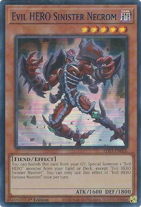 Evil HERO Sinister Necrom (Blue) [LDS3-EN026] Ultra Rare - Josh's Cards