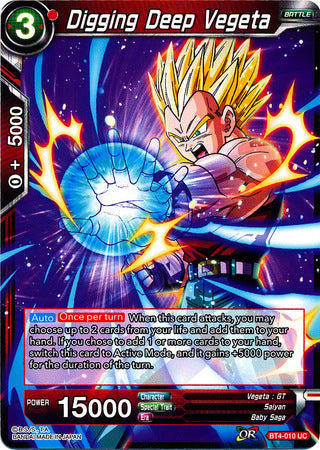 Digging Deep Vegeta (BT4-010) [Colossal Warfare] Parallel Foil