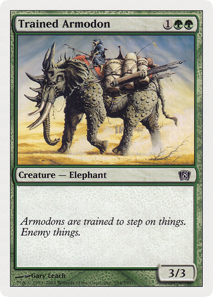 Trained Armodon [Eighth Edition] Foil