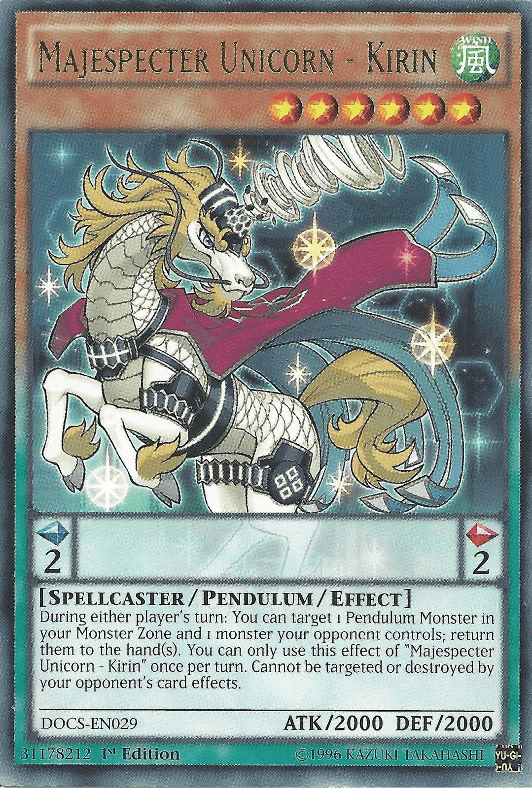 Majespecter Unicorn - Kirin [DOCS-EN029] Rare - Josh's Cards
