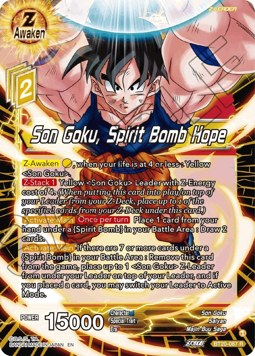 Son Goku, Spirit Bomb Hope (BT20-087) [Power Absorbed] Parallel Foil