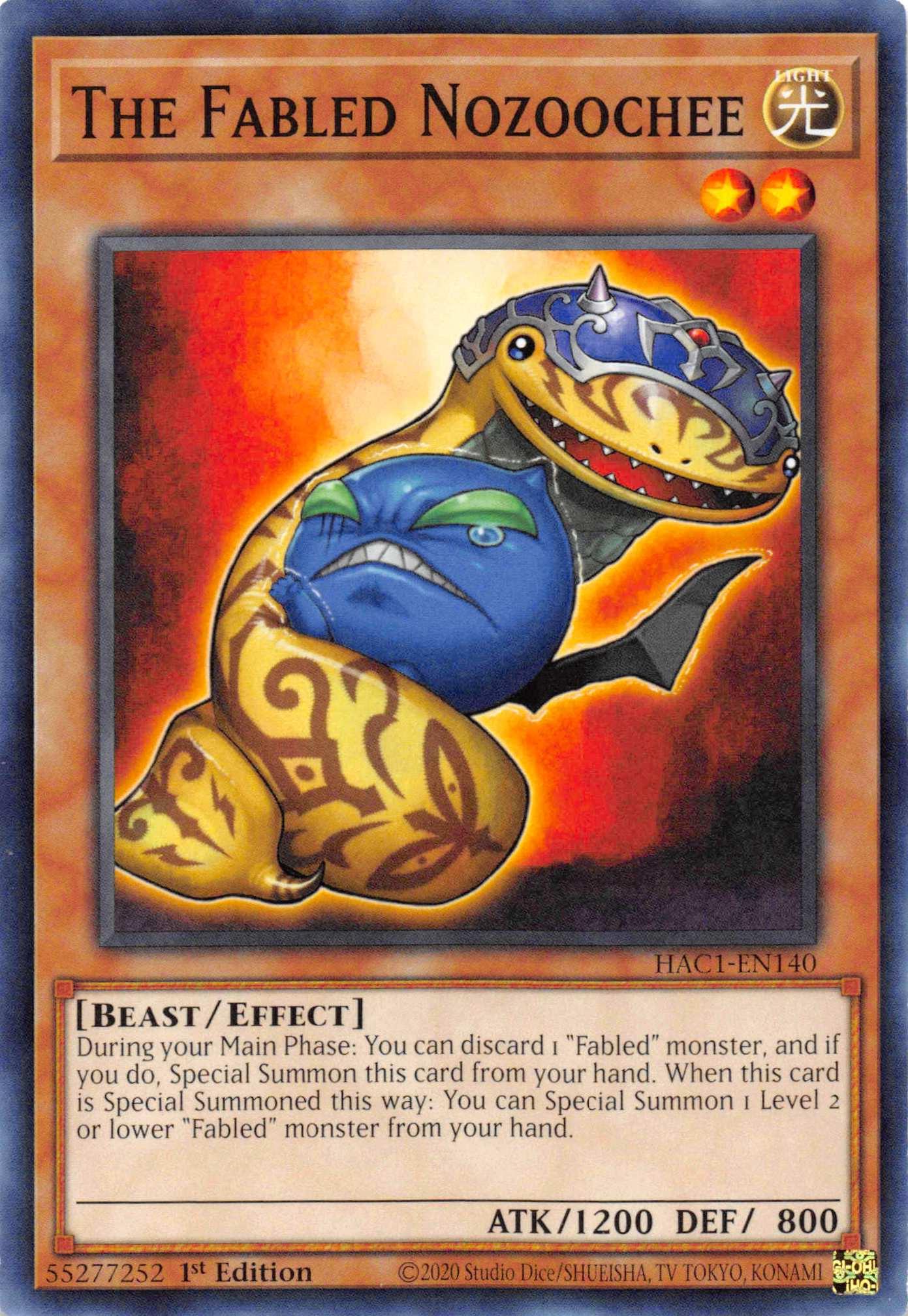 The Fabled Nozoochee [HAC1-EN140] Common - Josh's Cards