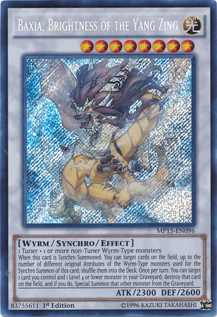Baxia, Brightness of the Yang Zing [MP15-EN096] Secret Rare - Josh's Cards