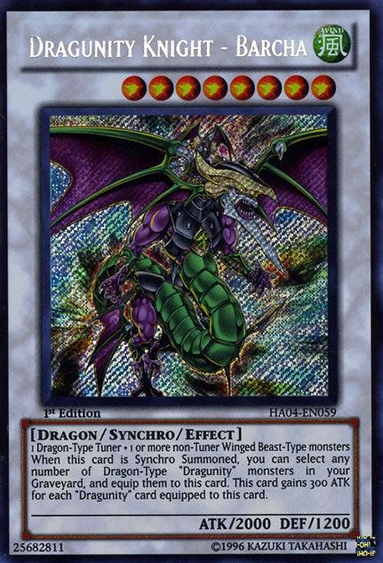Dragunity Knight - Barcha [HA04-EN059] Secret Rare - Josh's Cards