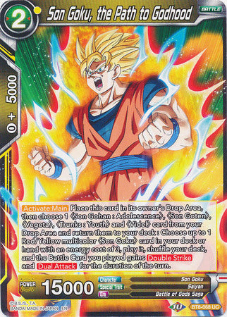 Son Goku, the Path to Godhood (BT8-068) [Malicious Machinations] Parallel Foil