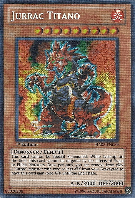 Jurrac Titano [HA03-EN039] Secret Rare - Josh's Cards