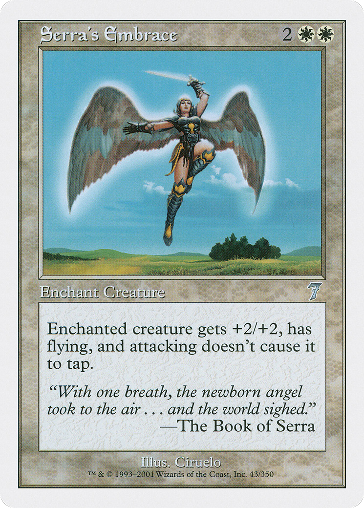 Serra's Embrace [Seventh Edition] Foil