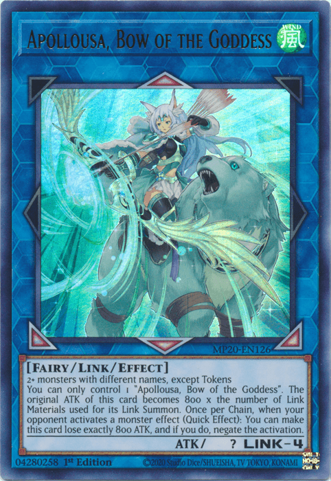Apollousa, Bow of the Goddess [MP20-EN126] Ultra Rare - Josh's Cards